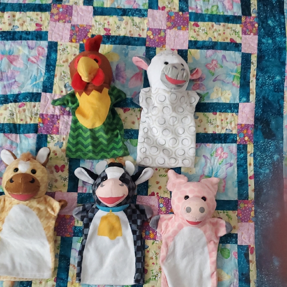 Colorful Animal Hand Puppets Set
